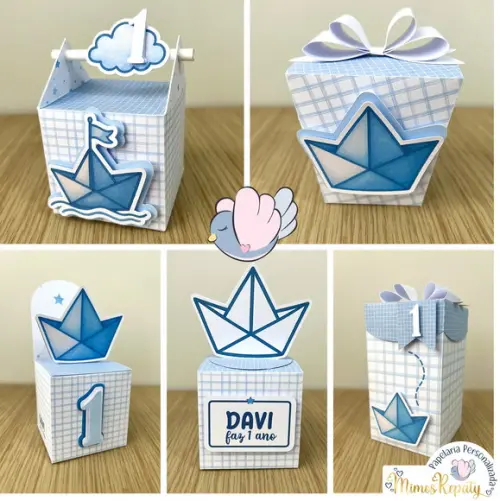 Personalizados - Caixinhas - Barquinho Origami - 10 Itens