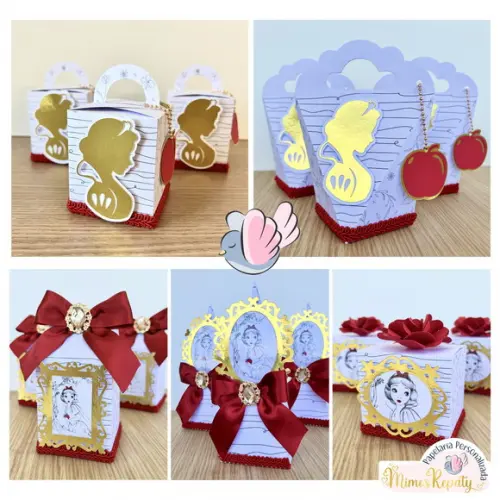 Personalizados - Caixinhas - Branca de Neve Luxo - 10 Itens