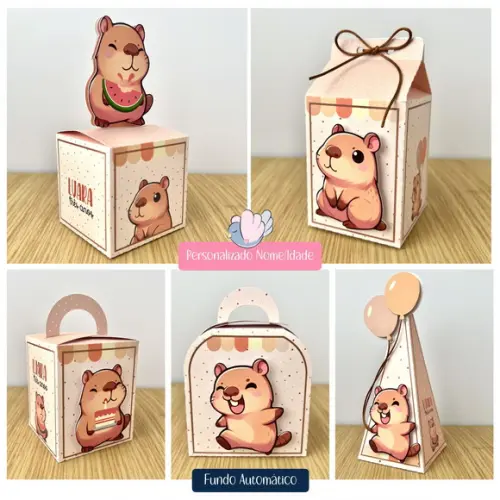 Personalizados - Caixinhas - Capivara - 40 Itens