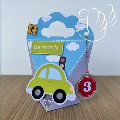 Personalizados - Caixinhas - Carrinhos Coloridos - 10 Itens