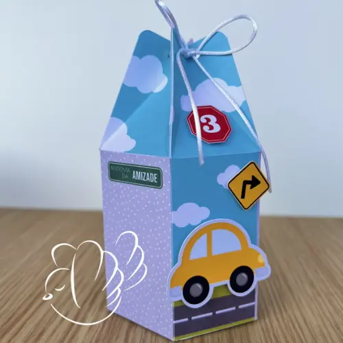 Personalizados - Caixinhas - Carrinhos Coloridos - 10 Itens