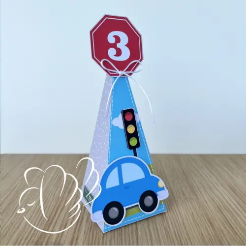 Personalizados - Caixinhas - Carrinhos Coloridos - 10 Itens