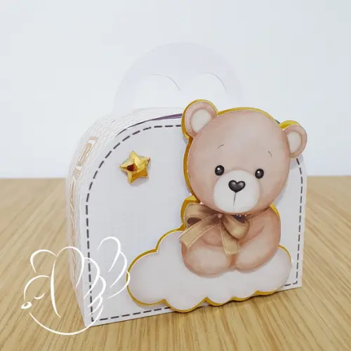 Personalizados - Caixinhas - Chá de Bebê Ursinho - 10 Itens