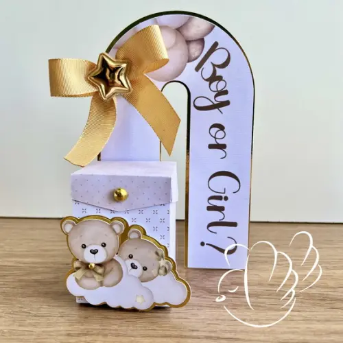 Personalizados - Caixinhas - Cha Revelação Luxo - 10 Itens
