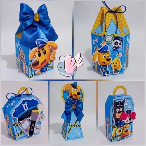 Personalizados - Caixinhas - Detetive Labrador - 10 Itens