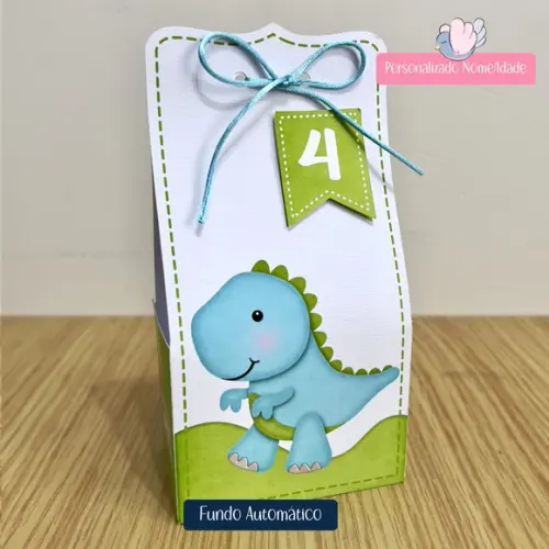 Personalizados - Caixinhas - Dino Aquarela - 15 Itens