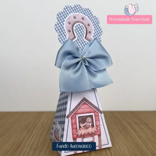 Personalizados - Caixinhas - Fazendinha Azul - 10 Itens