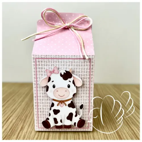 Personalizados - Caixinhas - Fazendinha Rosa - 10 Itens