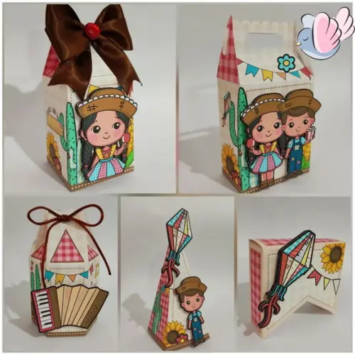 Personalizados - Caixinhas - Festa Junina - 10 Itens