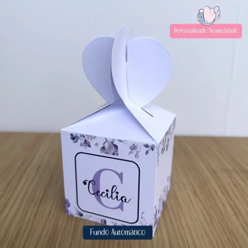 Personalizados - Caixinhas - Floral Lilás - 50 Itens