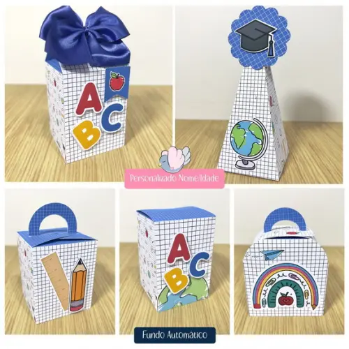 Personalizados - Caixinhas - Formatura Azul - 50 Itens