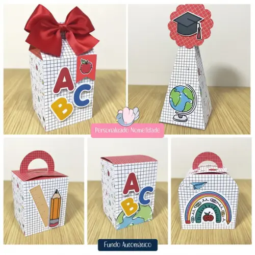 Personalizados - Caixinhas - Formatura Vermelho - 20 Itens