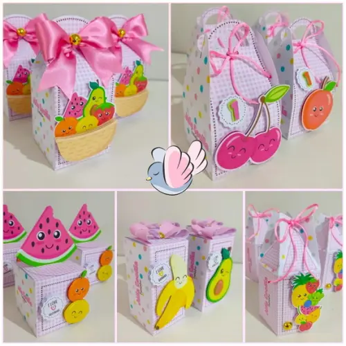 Personalizados - Caixinhas - Frutinhas - 10 Itens