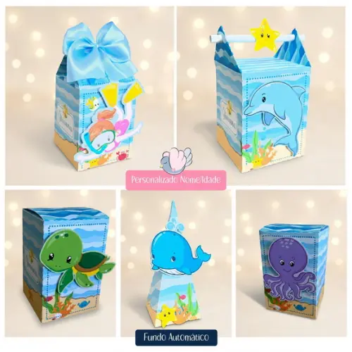 Personalizados - Caixinhas - Fundo do Mar - 50 Itens