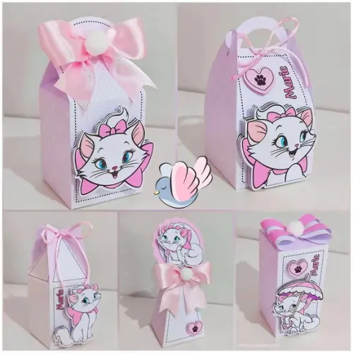 Personalizados - Caixinhas - Gatinha Marie - 10 Itens
