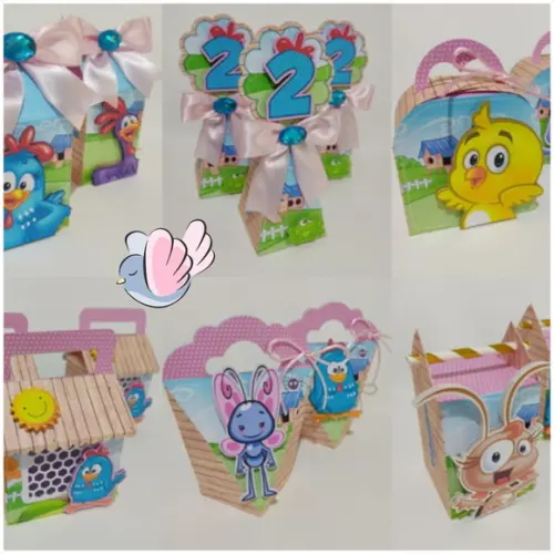 Personalizados - Caixinhas - Galinha Pintadinha - 10 Itens