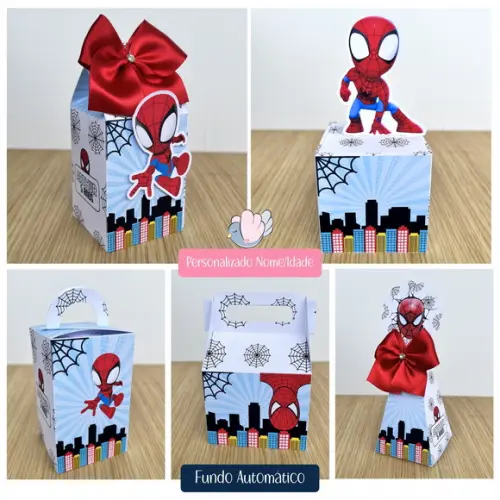 Personalizados - Caixinhas - Homem Aranha - 10 Itens