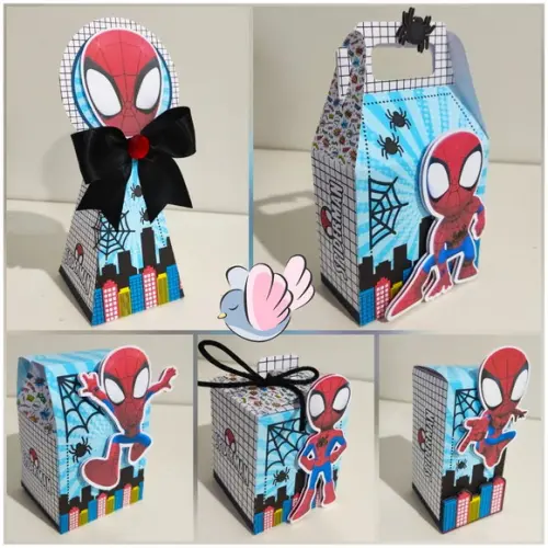 Personalizados - Caixinhas - Homem Aranha Cute - 10 Itens