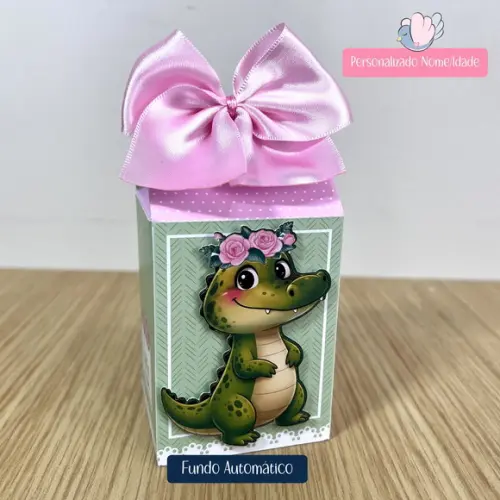 Personalizados - Caixinhas - Jacaré Menina - 15 Itens