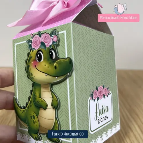 Personalizados - Caixinhas - Jacaré Menina - 20 Itens