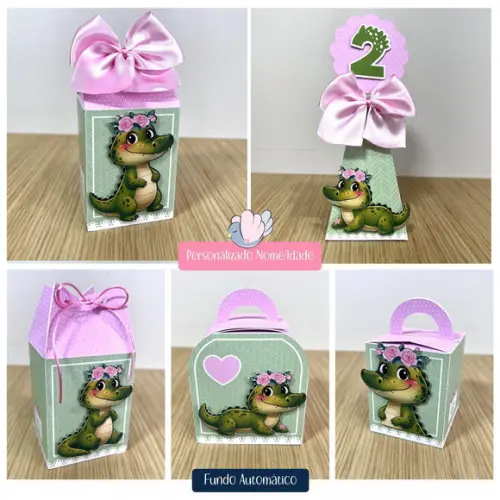 Personalizados - Caixinhas - Jacaré Menina - 50 Itens