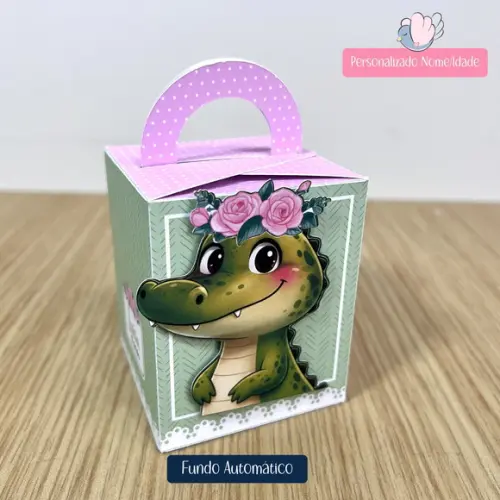 Personalizados - Caixinhas - Jacaré Menina- 10 Itens