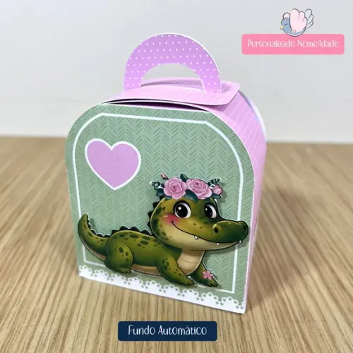 Personalizados - Caixinhas - Jacaré Menina- 10 Itens