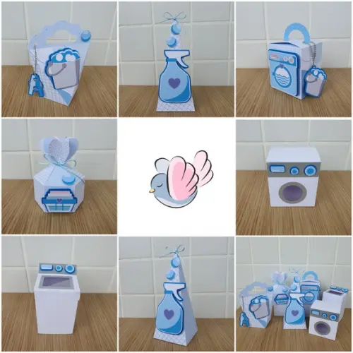 Personalizados - Caixinhas - Lavanderia - 10 Itens