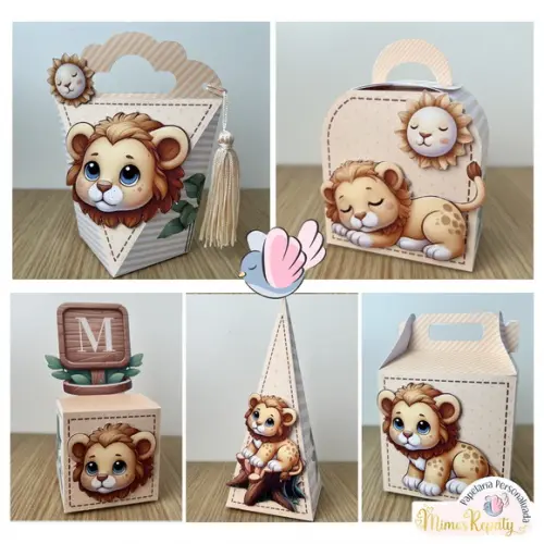 Personalizados - Caixinhas - Leãozinho - 30 Itens