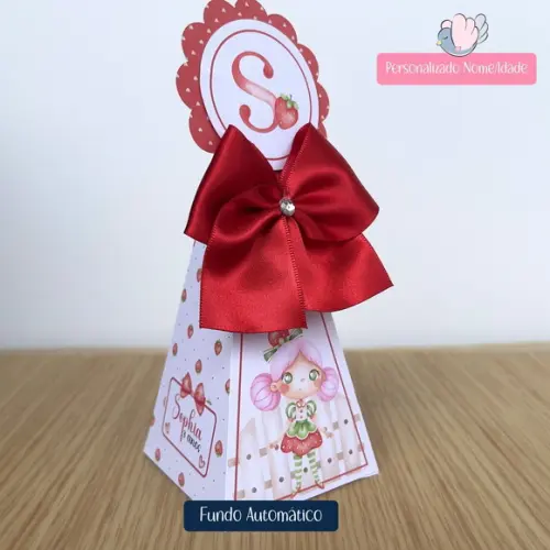 Personalizados - Caixinhas - Menina Moranguinho - 10 Itens