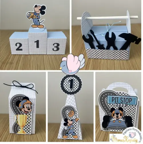 Personalizados - Caixinhas - Mickey Piloto - 20 Itens