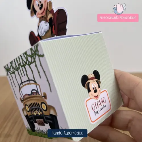 Personalizados - Caixinhas - Mickey Safari - 40 Itens