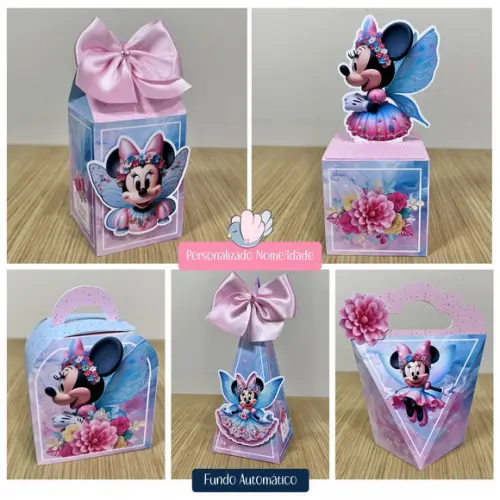 Personalizados - Caixinhas - Minnie Fada - 10 Itens