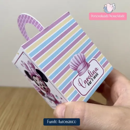 Personalizados - Caixinhas - Minnie Confeiteira - 50 Itens