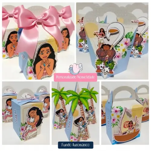 Personalizados - Caixinhas - Moana - 10 Itens