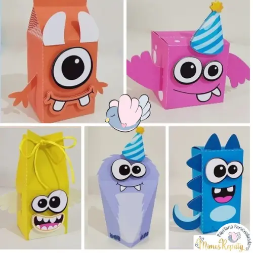 Personalizados - Caixinhas - Monstrinhos - 15 Itens