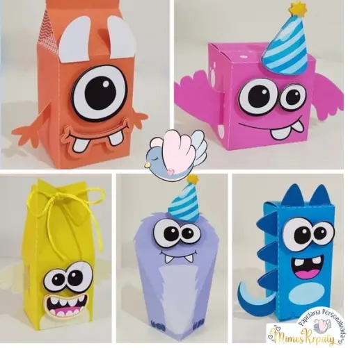 Personalizados - Caixinhas - Monstrinhos - 10 Itens