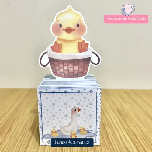Personalizados - Caixinhas - Patinhos Aquarela - 20 Itens