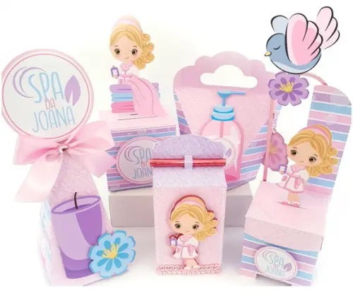 Personalizados - Caixinhas - Spa Menina - 10 Itens