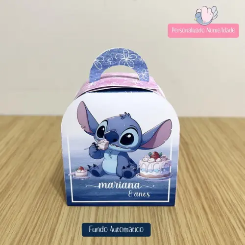 Personalizados - Caixinhas - Stitch Azul - 30 Itens