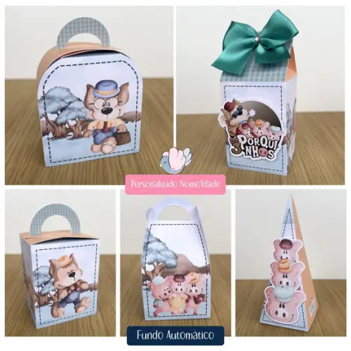 Personalizados - Caixinhas - Tres Porquinhos - 15 Itens