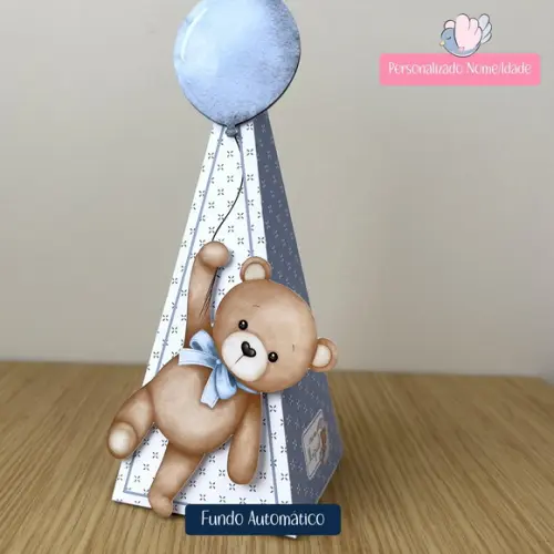 Personalizados - Caixinhas - Ursinho Azul - 25 Itens