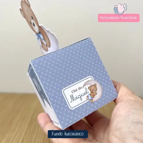 Personalizados - Caixinhas - Ursinho Azul - 50 Itens