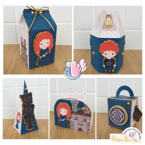 Personalizados - Caixinhas - Valente - Merida - 10 Itens