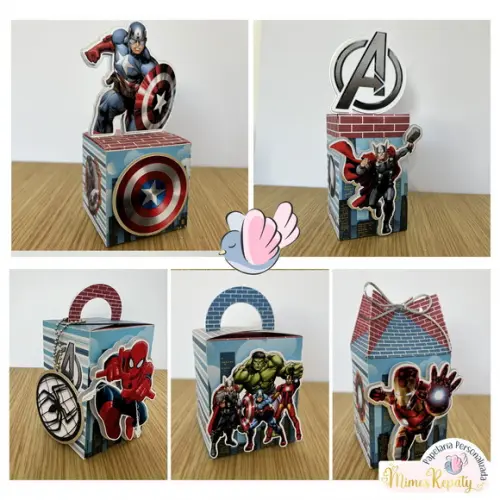 Personalizados - Caixinhas - Vingadores - 10 Itens