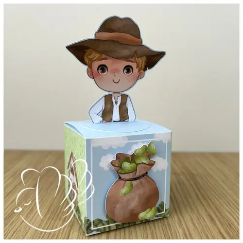 Personalizados - Caixinhas- João e o Pé de Feijão - 10 Itens