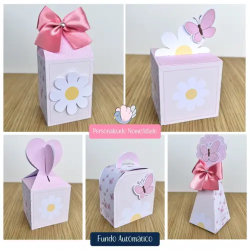 Personalizados - Caixinhas- Margaridas - 10 Itens