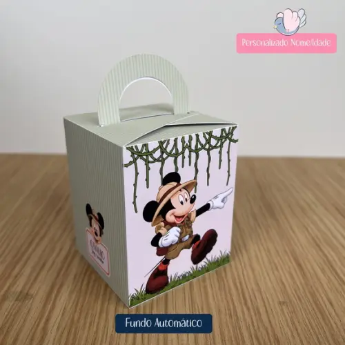 Personalizados - Caixinhas- Mickey Safari - 15 Itens