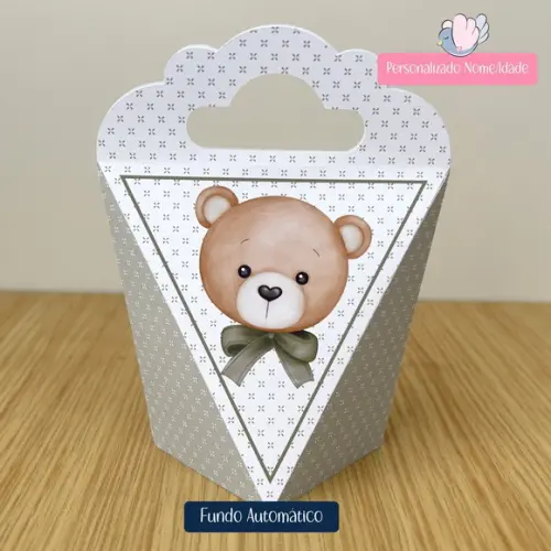 Personalizados - Chá de Bebê Ursinho Verde - 40 Itens