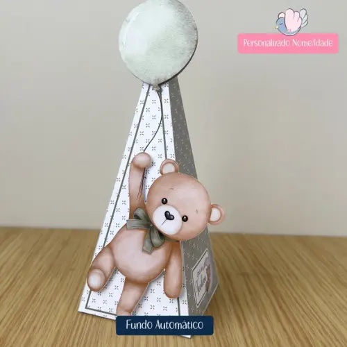Personalizados - Chá de Bebê Ursinho Verde - 50 Itens